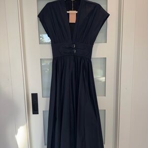 Alexis Navy Midi Dress